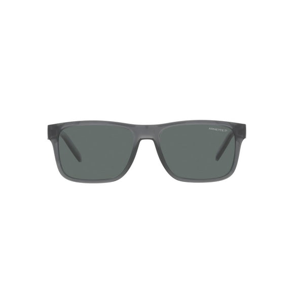 ARNETTE Man Sunglasses Transparent Gray Frame, Polarized Dark Grey Lenses, 55MM