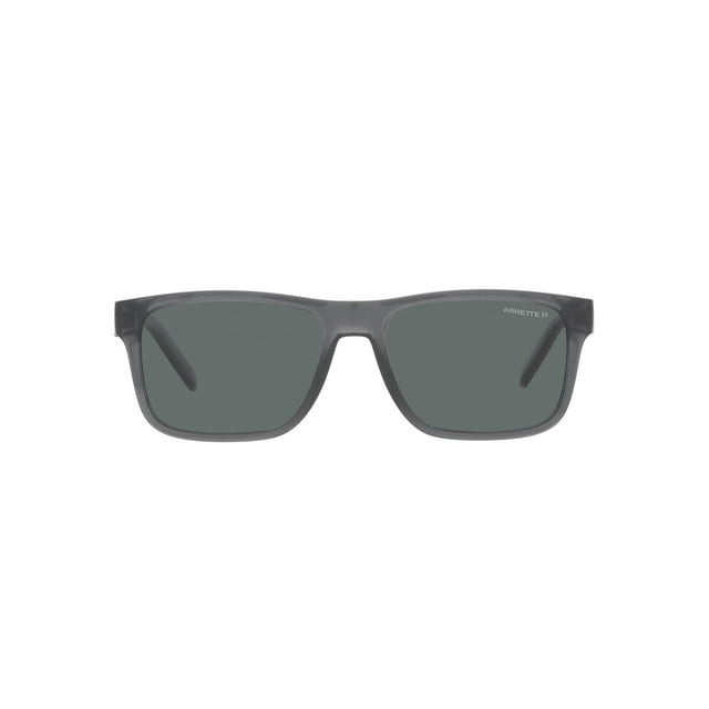 ARNETTE Man Sunglasses Transparent Gray Frame, Polarized Dark Grey Lenses, 55MM