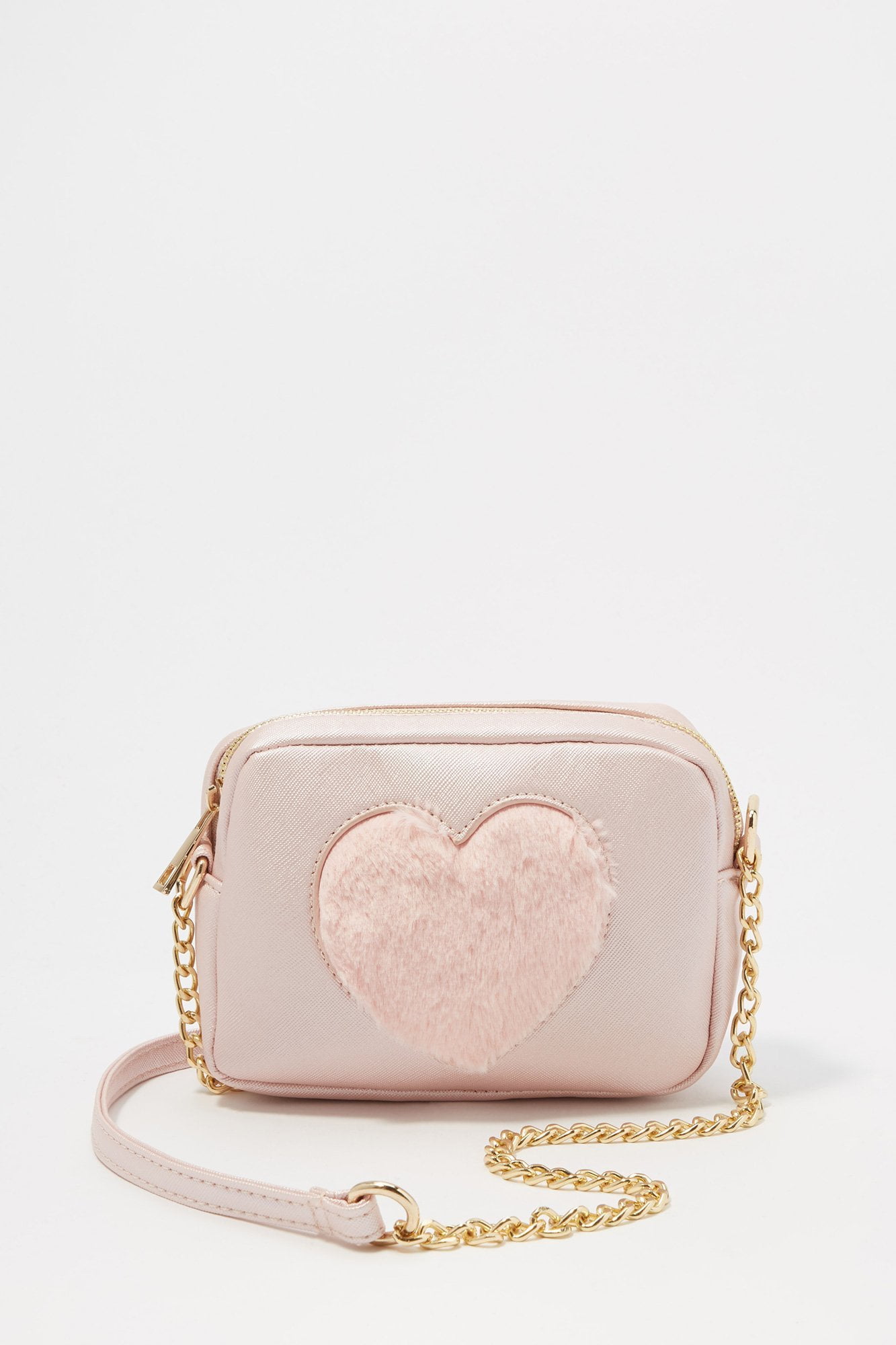 Urban Kids Youth S Faux Fur Heart Crossbody Bag