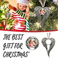 thumbnail image 2 of Personalized Christmas Photo Frame Ornament, Memorial Keepsake Pendant for Tree, Customizable In Memory Decor with Transfer Sticker, Heartfelt Holiday Remembrance Gift, 2 of 4