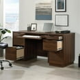 thumbnail image 4 of Pemberly Row 60" Knee Space Engineered Wood Credenza Desk in Spiced Mahogany, 4 of 13