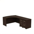 thumbnail image 1 of Series C 60W Bow Front L Desk with Drawers in Mocha Cherry - Engineered Wood, 1 of 5