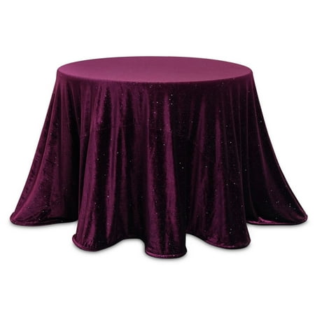UPC 746427612067 product image for Set of 2 Decorative Purple Sparkling Velour Round Tablecloths 96