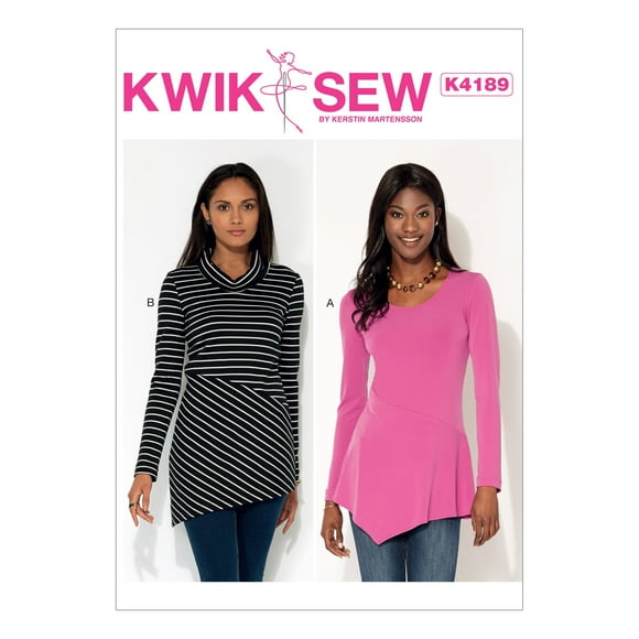 McCall Pattern Company Sewing Pattern Diagonal Waist-Seam Tops