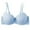 Light Blue, variant on Breathable Solid Color Wireless Bra Back Closure V-Neck Racerback Push Up Comfortable Daily Wear Bralette (Women's or Women's Plus)