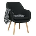 thumbnail image 4 of Convenience Concepts Charlotte Accent Chair, Black Linen, 4 of 9