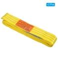 thumbnail image 3 of Uxcell 3" x 15 FT Lift Strap 2 Ply 6613lbs Capacity Webbing Lifting Moving Straps for Rigging Hoisting, 2 Pack Yellow, 3 of 7