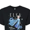 thumbnail image 3 of Disney Frozen 2 - Elsa Winter Wonders Christmas - Juniors Cropped Cotton Blend T-Shirt, 3 of 5