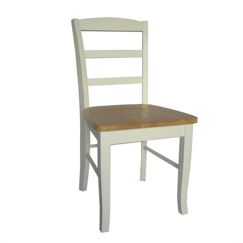 International Concepts Madrid Ladderback Dining Chair In White And Qty