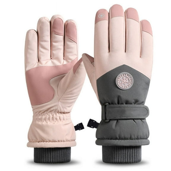 BOOYOU Winter Gloves Waterproof Ski Gloves Fleece Lined Glove Touchscreen Snow Gloves