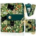 thumbnail image 1 of Billetera Jogjam Black Cat Floral Rfid de piel sintética para mujer, 1 of 6