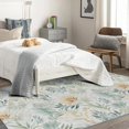 thumbnail image 4 of Leaves Rugs for Living Room Bedroom - Flower Rug 4x5 - Leaf Carpet for Home Decor - Washable Non Slip Patterned Indoor Large Area Rug - Soft & Low Pile (ZK&738), 4 of 7