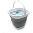 thumbnail image 2 of SAMMART 2.6L (0.68 Gallon) Super Mini Square Collapsible Plastic Bucket - Foldable Square Tub - Portable Fishing Water Pail - 2 Pieces Box Pack, 2 of 7