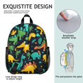 thumbnail image 5 of Cute Dinosaur Pattern Backpack Backpack for School,Cute School Bag,Schoolbag with Adjustable Shoulder Straps & Padded Back,13.8"x11.4"x6", 5 of 6