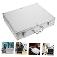 thumbnail image 3 of SOPOTUTU White Hard Microphone Carrying Case Shockproof Mic Storage Organizer with Handle, 3 of 8
