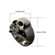 thumbnail image 3 of Anillo gótico punk Minnieouse estilo calavera de ajuste libre dorado, 3 of 6