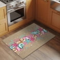 thumbnail image 2 of 2x3 Ft Entryway Area Rug, Pink Starfish Abstract Kitchen Rug Runner Washable Floor Mat, Ocean Conch Coastal Coral Non Slip Indoor Door Mat Throw Carpet for Bathroom Living Room Bedroom, 2 of 8