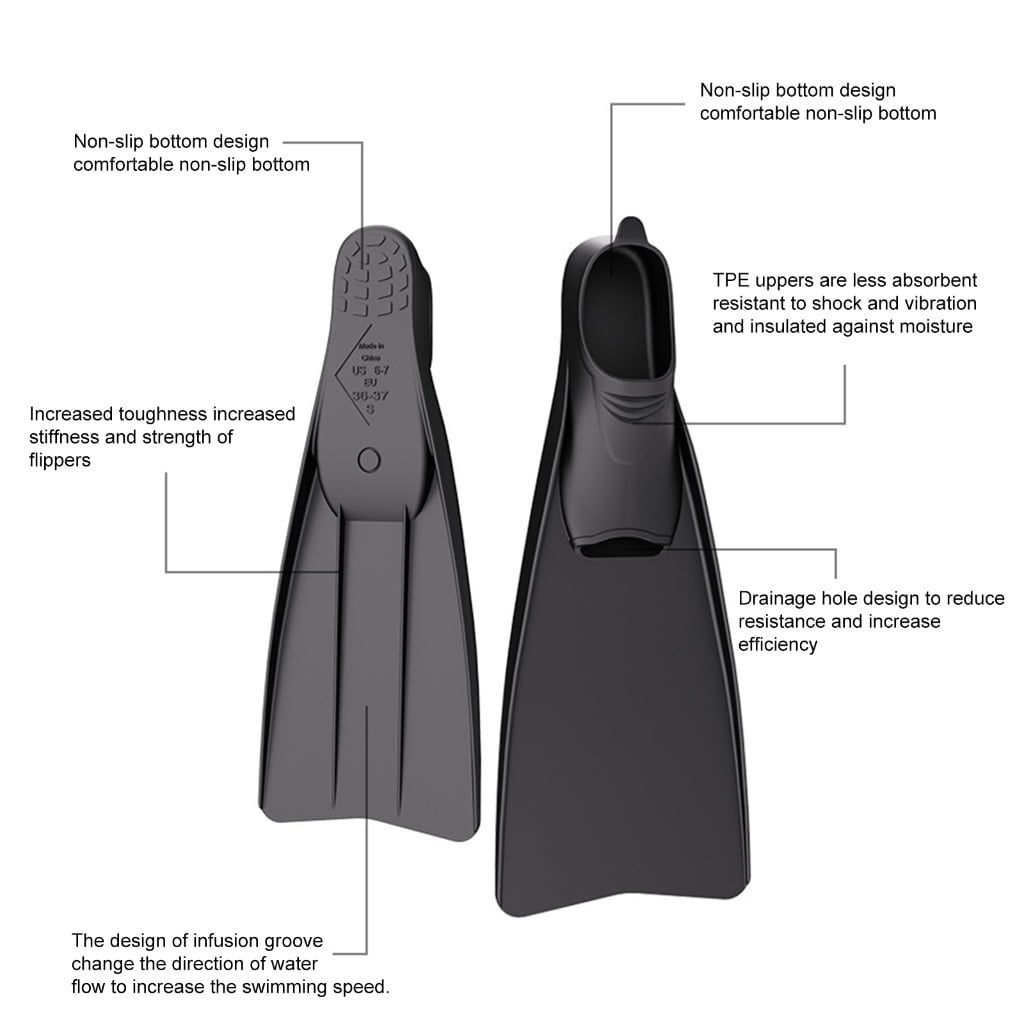 Professional Scubas Diving Flexible Fin Women Man Kids Swimming Surfings Fin