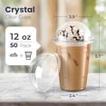 thumbnail image 5 of Fit Meal Prep 50 Pack 12 oz Disposable Plastic Coffee Cups with Dome Lids, To Go Iced Coffee Cups with Lids, BPA Free Clear Parfait Cups for Party, Smoothie, Bubble Boba, Juice, Frappuccino, Milkshak, 5 of 6
