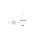thumbnail image 4 of Gem & Harmony 1.15 Carat (Ctw) Aquamarine Solitaire Ring in Sterling Silver for Women, 4 of 6