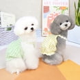 thumbnail image 3 of NIBOLOG Pet Dress Breathable Cool Sweet Teddy Small Dog Spring Summer Flower Sling Lantern Skirt for Outdoor, 3 of 8