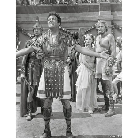 Quo Vadis Gladiator Taunting Scene Excerpt from Film in Black and White Photo