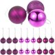 thumbnail image 1 of Purple Glossy Christmas Balls 24Pcs for Tree Decoration and More, 1 of 5