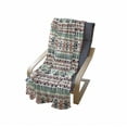 thumbnail image 4 of Tribal Soft Flannel Fleece Throw Blanket, Antique Design Earth Colors Simple Geometric Artwork, Cozy Plush for Indoor and Outdoor Use, 70" x 90", Night Blue Sea Green, by Ambesonne, 4 of 6