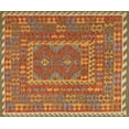 thumbnail image 1 of Ahgly Company Machine Washable Indoor Rectangle Contemporary Orange Red Area Rugs, 2' x 4', 1 of 7