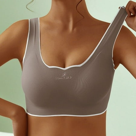 

QWZNDZGR Plus Size Sports Bra For Women M-3XL Beautiful Back Underwear Sexy Gathering Comfortable Vest-style Bra Seamless Lace Bralette