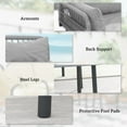 thumbnail image 3 of 2-Piece Patio Furniture Wicker Outdoor Loveseat, All-Weather Rattan Conversation for Backyard, Balcony and Deck with Soft Cushions and SideTable, 3 of 7