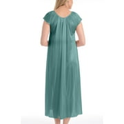 EZI Nightgowns for Women - Soft & Breathable Satin Night Gowns for Adult Women - Medium to Plus Size Womens Sleep Shirts - Long Mid-Length Nightgown