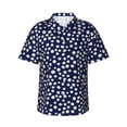 thumbnail image 1 of Fotbe Daisies Flowers Camisa Hawaiana para Hombre Unisex – Camisa Casual de Verano con Botones de Manga Corta de Algodón y Lino,Small, 1 of 7