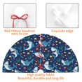 thumbnail image 3 of KLL 48" Christmas Tree Skirt Sea Sharks Xmas Tree Skirts Mat for New Year Xmas Holiday Party Indoor Outdoor Home Decoration, 3 of 5