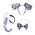 thumbnail image 2 of Conjunto de disfraz de perro Yuyangstore Diadema de orejas de dálmata pajarita y cola, 2 of 8