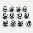 thumbnail image 3 of EOEMY 100 White With Black Color Acrylic Halloween Gothic Skull Beads 10mm Steam Punk, 3 of 6