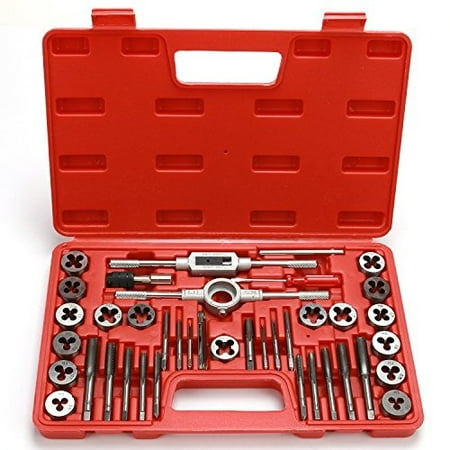best choice 40-piece tap and die set - metric sizes | essential threading tool with storage