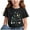 Black A, variant on THDHVS Shirts for Girls,Girls Tops,Kids Fashion Print Short Sleeve Tee Soft Cotton for Back to School White 14-15 Years