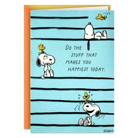 Hallmark Peanuts Snoopy Birthday Card for Kids (Do What Makes You Happy)