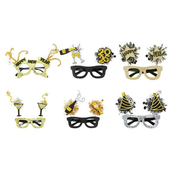 unbranded 6Pcs New Year Eve Supplies Favors Plastic Assorted Color Photography Prop For Family Events