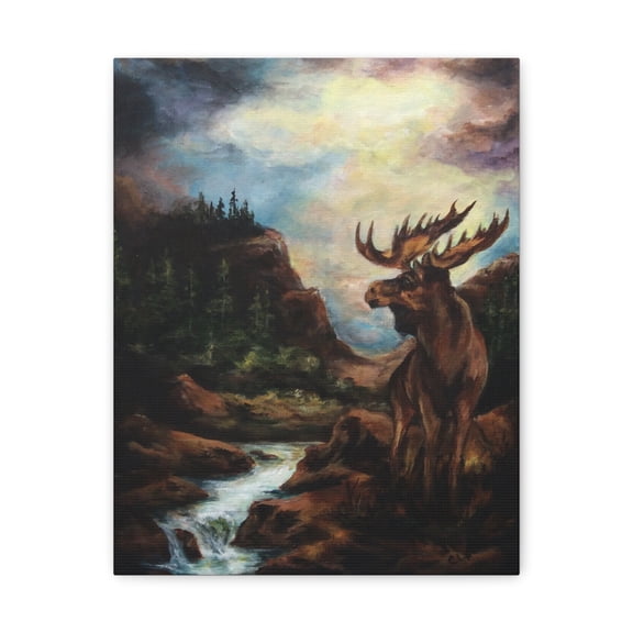 Bull Moose, Cheryl Pettigrew Fine Art, Traditional Art, Unframed