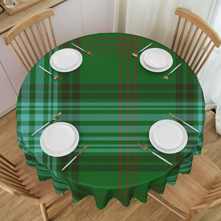 

Tablecloth Ross Clan Hunting Tartan Variant Table Cloth For Circular Tables Waterproof Resistant Picnic Table Covers For Kitchen Dining/Party