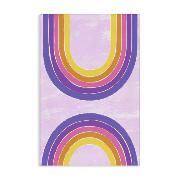 Stupell Industries Modern Purple Rainbow Arches Canvas Art, 16 x 24, by Martina Pavlova