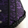 thumbnail image 5 of Corset Tops for Women Floral Lace Corset Bustier Plus Size Overbust Corset Purple 6XL, 5 of 5