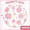 thumbnail image 2 of JarThenaAMCS 40Pcs Winter Paper IFF17 Plates Pink Christmas Snowflake Disposable Plates 9 Inch Party Dinner Plates for Xmas Holiday Party Supplies, 2 of 3
