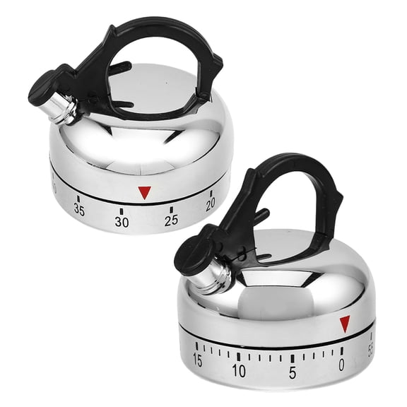 2pcs Kitchen Timer For Cooking Baking Manual Mechanical Countdown Clock Kitchen Cooking Countdown 60-Minute Timer Manual Time Recording Tool