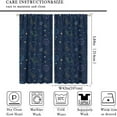 thumbnail image 2 of Outer Space Galaxy Curtains, Boys Kids Cartoon Universe Starry Sky Planets Moon Colorful Stars Print Window Drapes for Bedroom Living Room 84x84in, 2 of 6