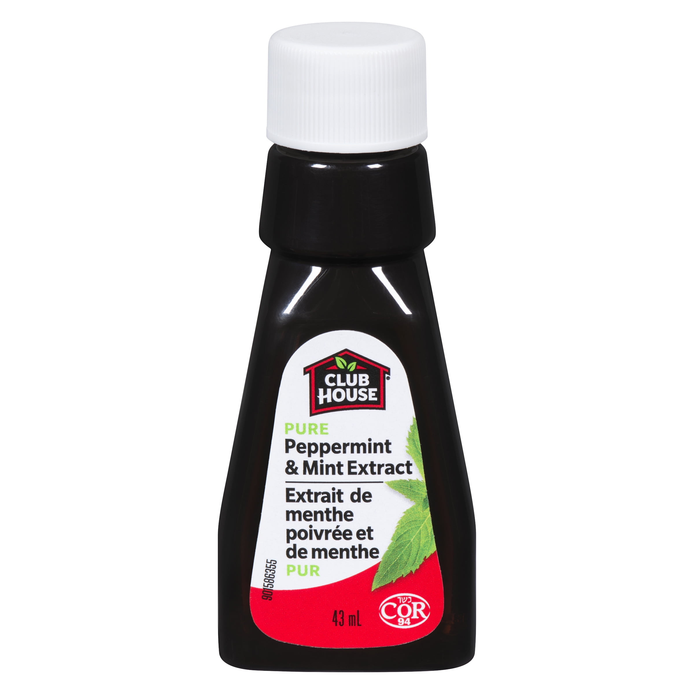 Club House, extraits, menthe poivrée pure et menthe pur, 43ml