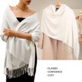 thumbnail image 4 of Mantón de pashmina FURTALK, grande, suave, 65 x 195 cm, 4 of 8