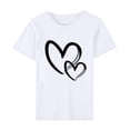 thumbnail image 2 of Goodtrade8 Shirts for Womens Valentines Cute Plus Size Valentines for Women Clothes Graphic for Girlfriend Short Sleeve Pullover Womens Tshirts, 2 of 6